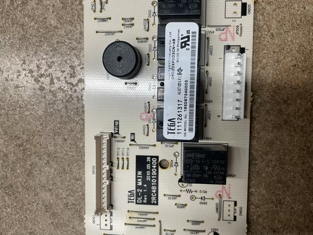 GE 165D9734G003 Dishwasher Control Board AZ7682 | KM1579