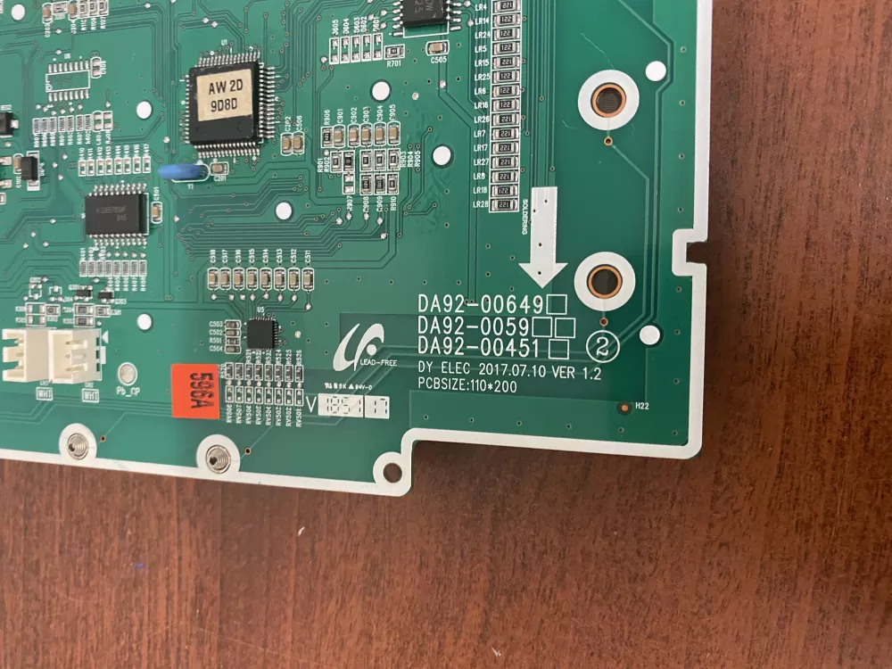 Samsung DA92 00649A Refrigerator Control Board Dispenser AZ40987 | BK1716