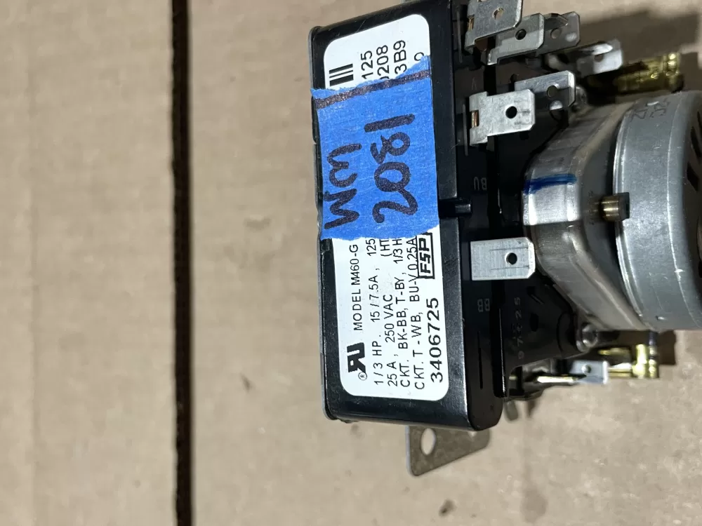 Whirlpool Maytag Amana WP3406725 3406725 AP6008573 Dryer Timer AZ79366 | Wm2081