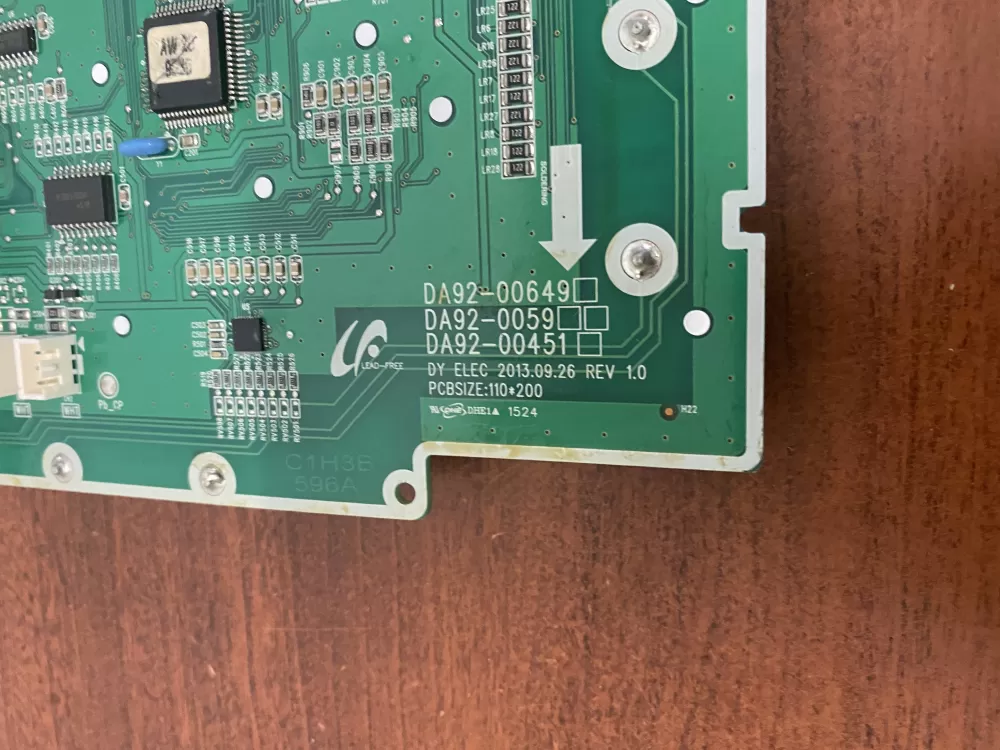 Samsung DA92 00649A Refrigerator Control Board Dispenser AZ47398 | BK582