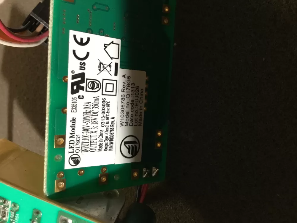 Whirlpool W10306786 Refrigerator Power LED Control Board AZ101465 | NR612