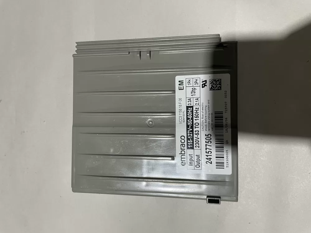 Frigidaire  Electrolux  Kenmore 241577505  AP4393275  1512577  7241577505  AH2361242  EA2361242  PS2361242 Refrigerator Inverter Control Board