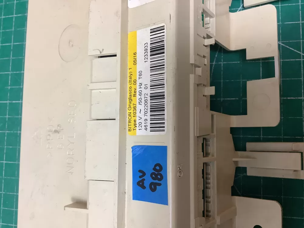 Bitron Grugliasco 4619 70220672 01 Washer Control Board AZ226676 | ARV980