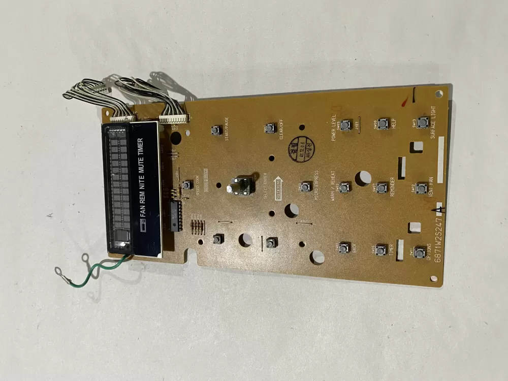 GE 6871W2S247A  6870W2A247A Microwave Control Board
