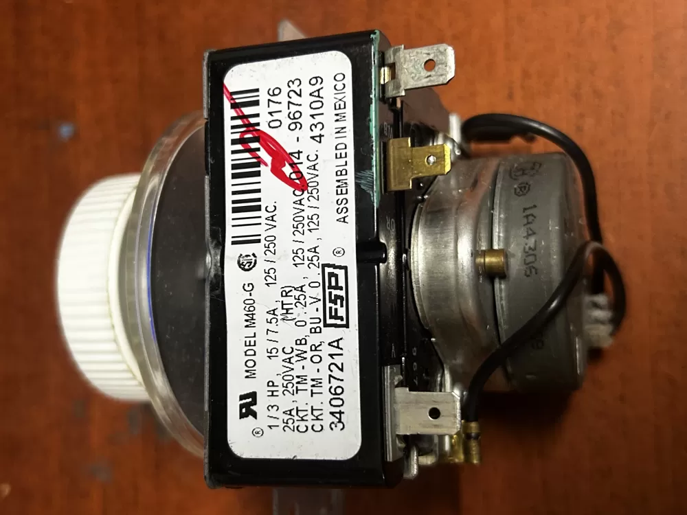Whirlpool 3406721A AP3097855 3406721 WE04X10051 PD00055758 WE4X10051 877373 AP3637093 PS265288 EAP265288 Dryer Timer
