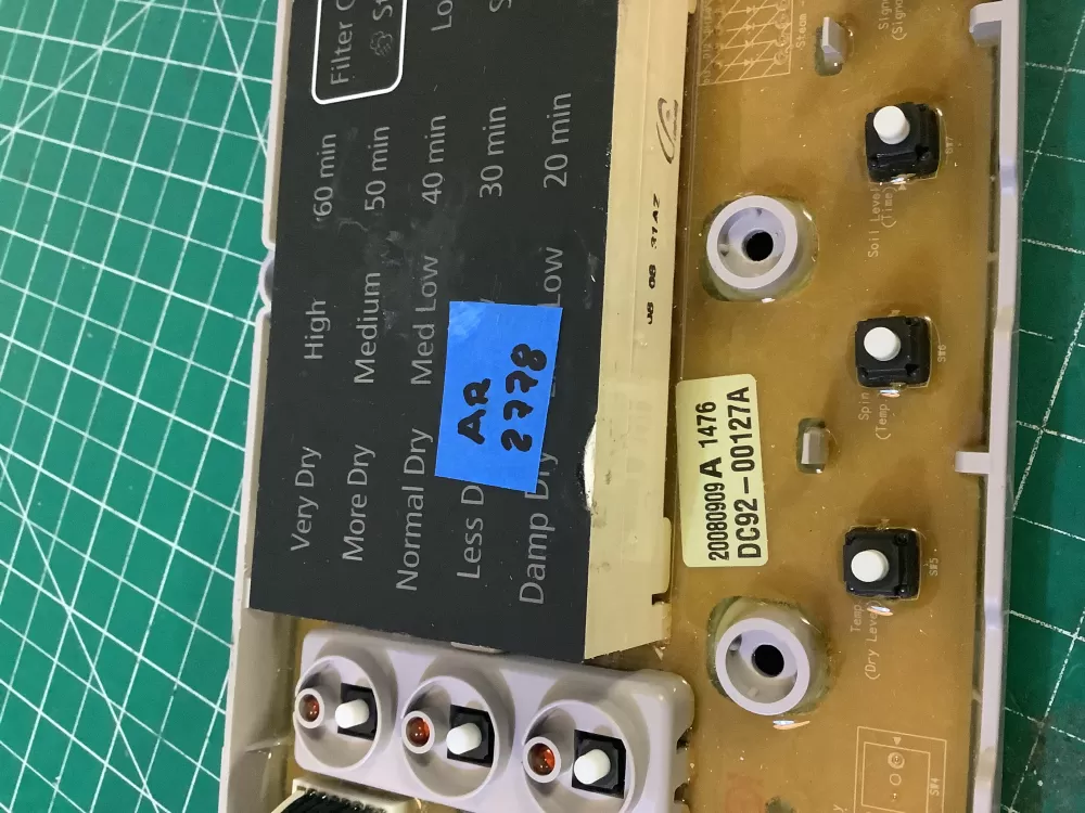 Samsung DC92 00127A Dryer Control Board AZ199200 | AR2778