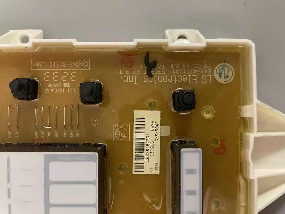 LG EBR76262201 EBR75446006 Washer Control Board AZ91193 | KM851