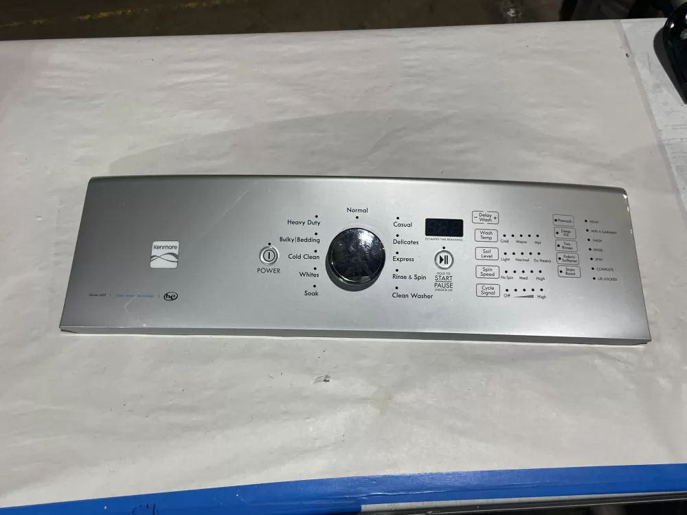 Kenmore W10643919  W10873012 Washer Control Panel Overlay