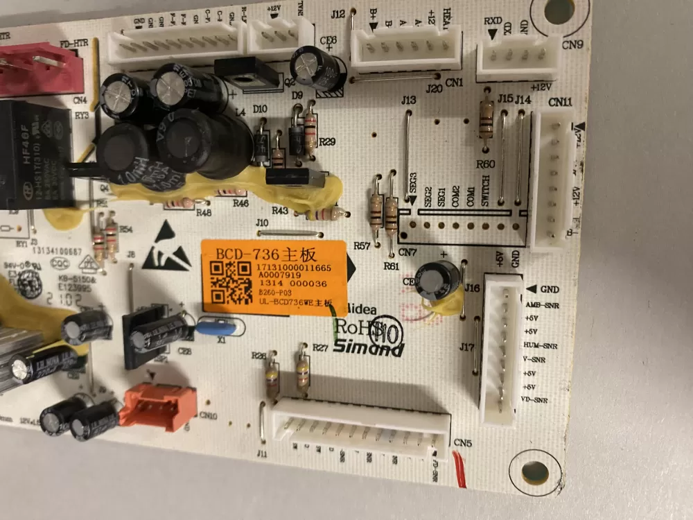 Midea Refrigerator Main Control Board 17131000011665 AZ226291 | BK2065
