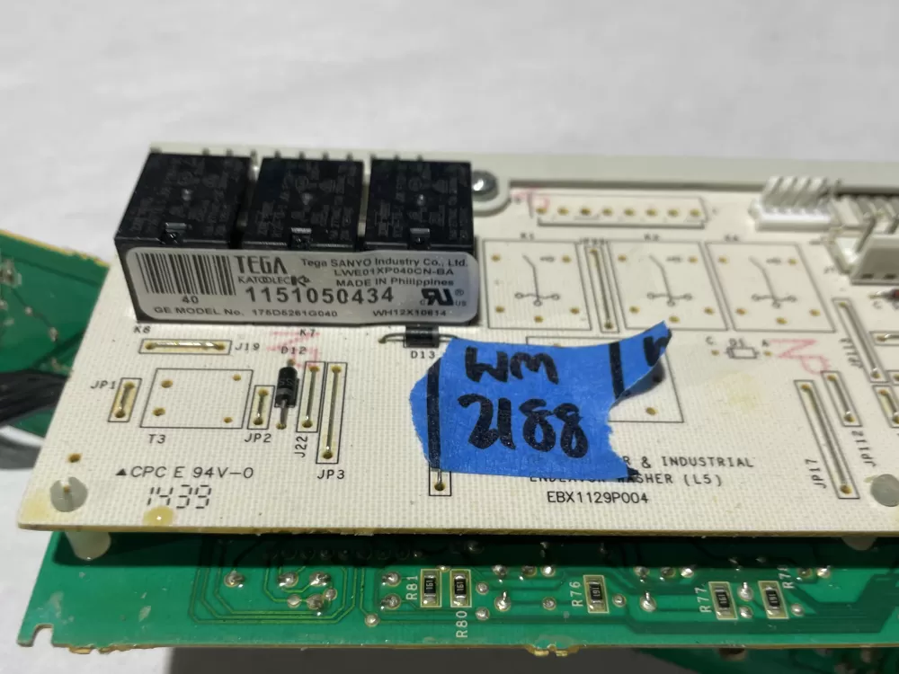 GE 175D5261G040 EBX1129P004 WH12X10614 Washer Control Board AZ118688 | Wm2188