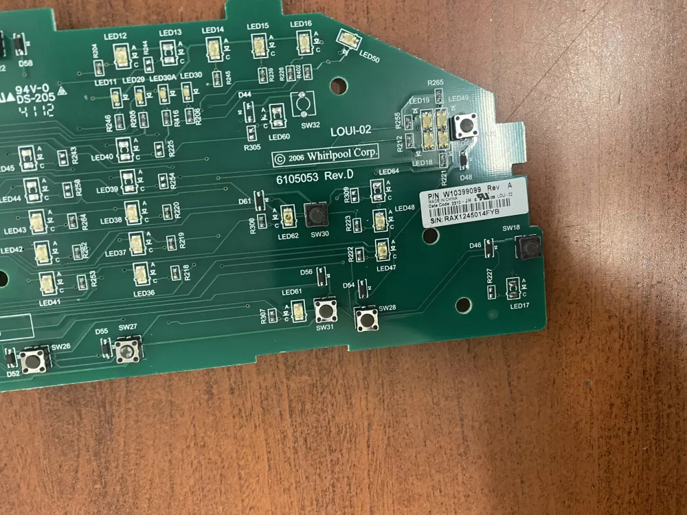 Whirlpool W10399099 Washer Control Board AZ41994 | BK1733