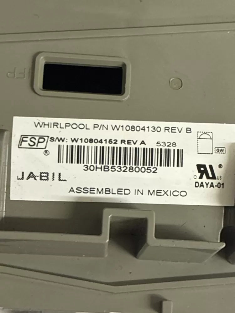 W10817261 Whirlpool Dishwasher Board - Control