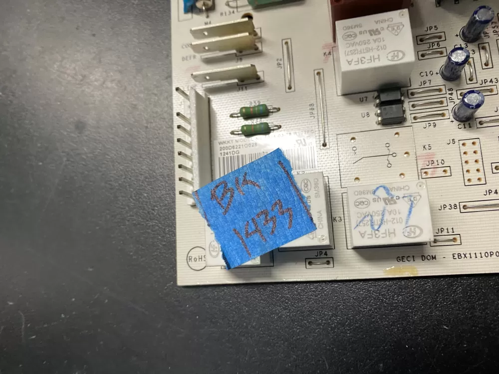 GE 200D6221G028 EBX1110P002 Refrigerator Control Board AZ6635 | BK1433