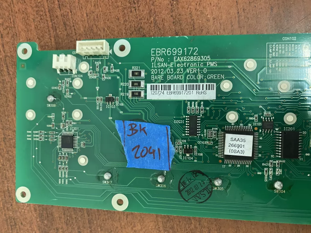 LG Kenmore EBR69917201 Refrigerator Control Board AZ60612 | BK2041