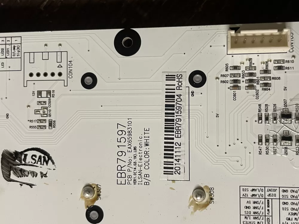 LG EBR79159704 Refrigerator Dispenser Board AZ41685 | WM1724