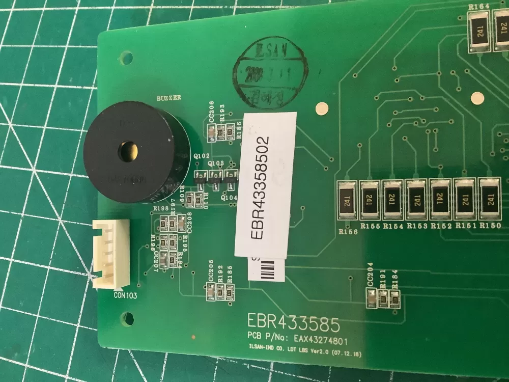 LG Kenmore EBR43358502 Refrigerator Dispenser UI Control Board AZ208140 | NR67