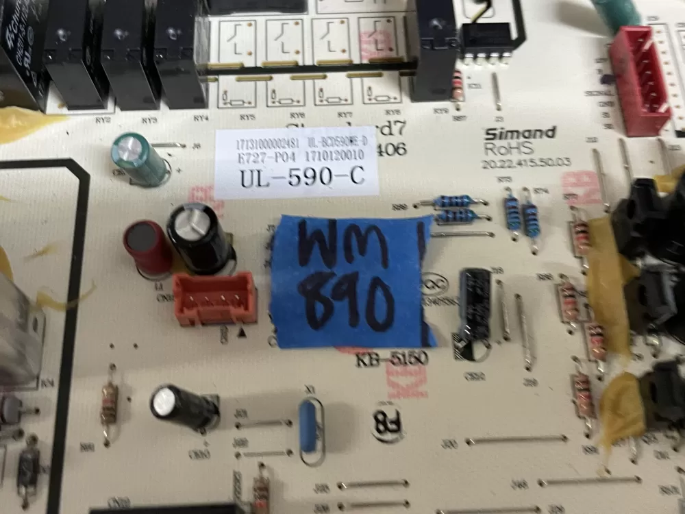 Midea UL-590-C UL-BCD590WE-D Refrigerator Control Board AZ102467 | Wm890