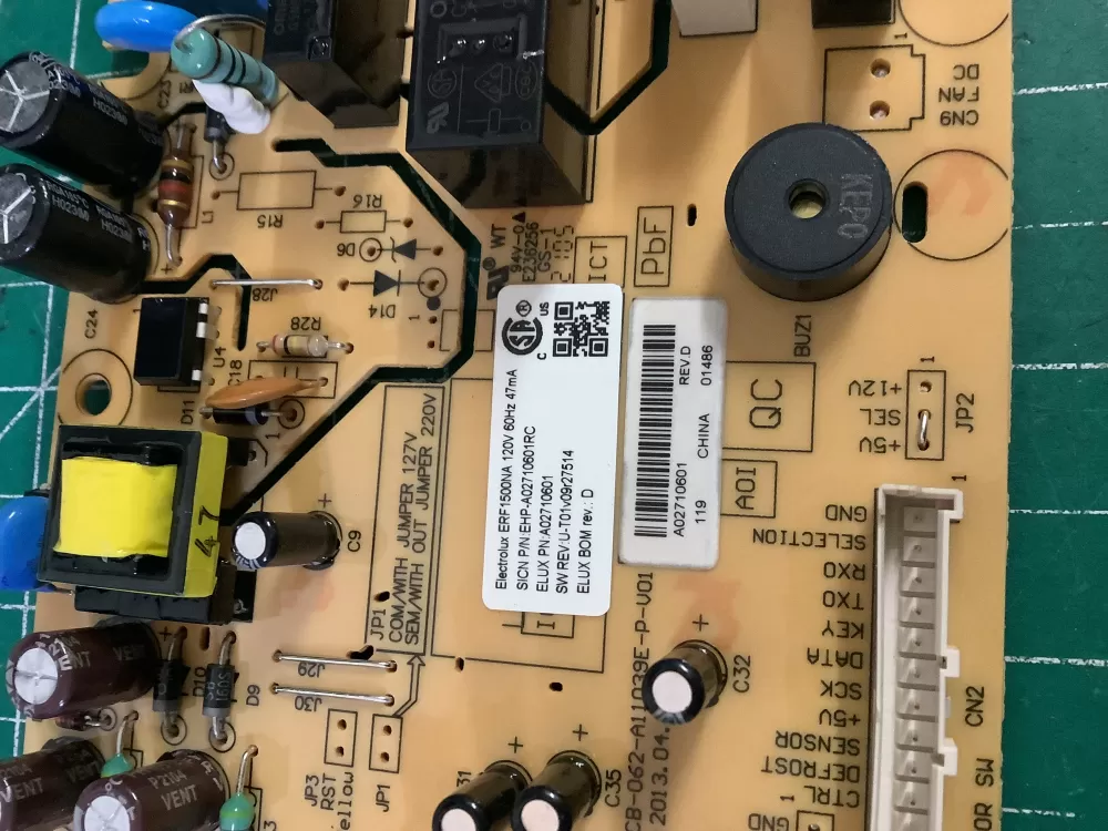 Electrolux Refrigerator A02710601 Main Control Board AZ178822 | NR2667