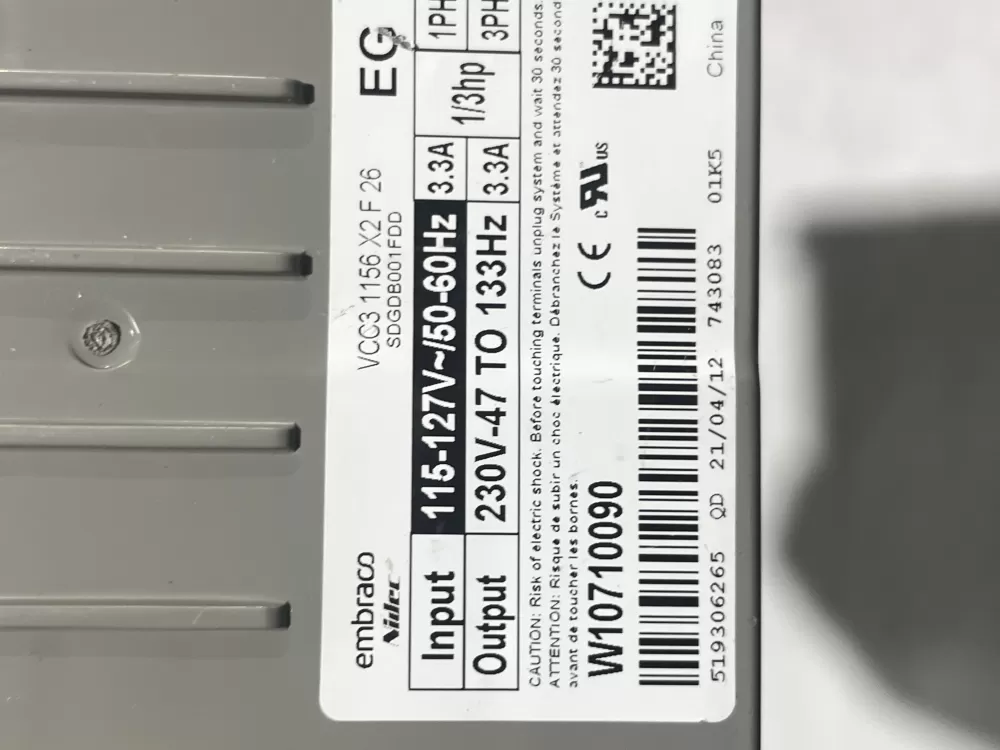 Kenmore W11087200 Refrigerator Control Board Inverter AZ163272 | Wm235