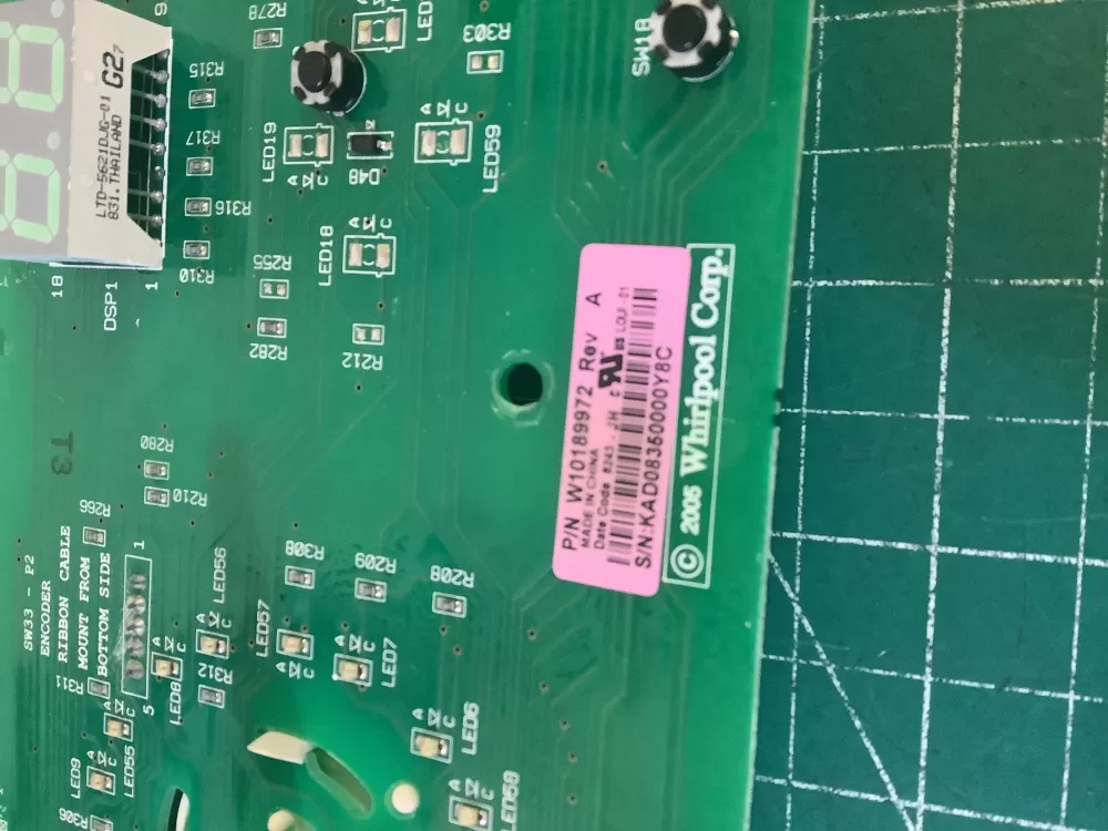 Whirlpool W10189972  Control Board Cntrl elec AZ200481 | NR2796