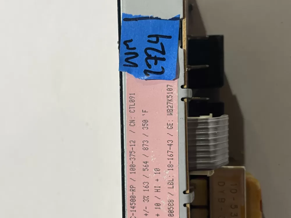 GE WB27K5107  ERC-14500-RP  100-375-12 Range Control Board