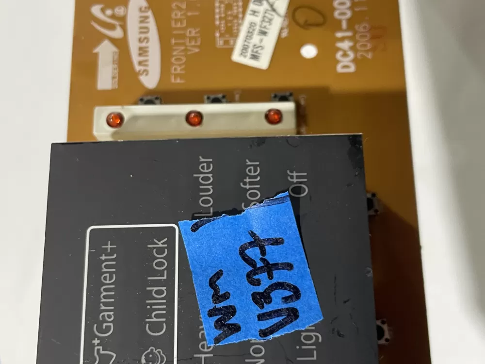 Samsung MFS-DV318A-S0 DC41-00066A Dryer UI Control Board AZ178472 | Wmv377