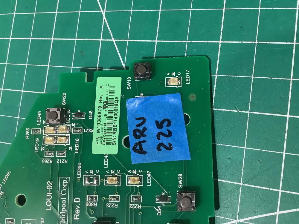 Whirlpool W10388679 W10388675 Dryer Control Board AZ199559 | ARV225