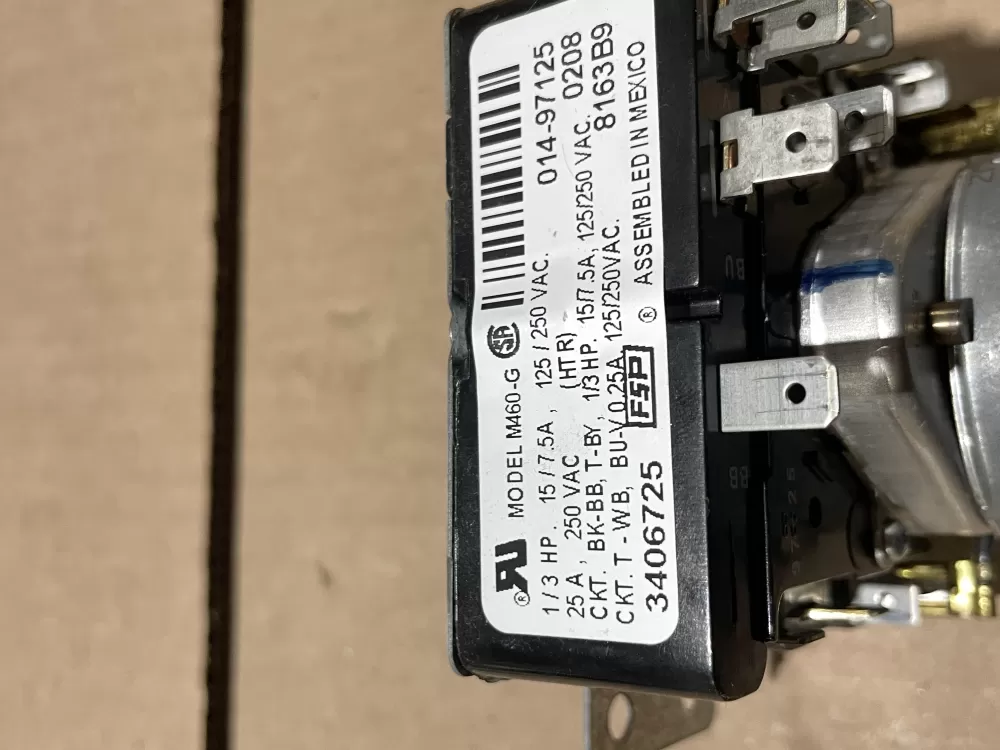 Whirlpool Maytag Amana WP3406725 3406725 AP6008573 Dryer Timer AZ79366 | Wm2081