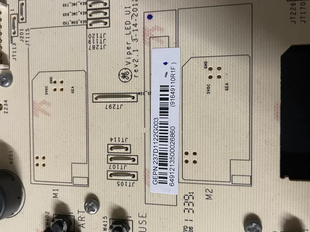 GE 237D1395G011 237D1122G001 237D1060G011 Washer Control Board AZ51675 | Wmv531