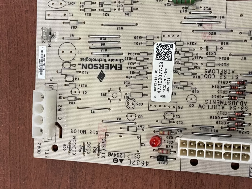 Rheem Emerson 47 102077 03 48e21 101 01 Control Board