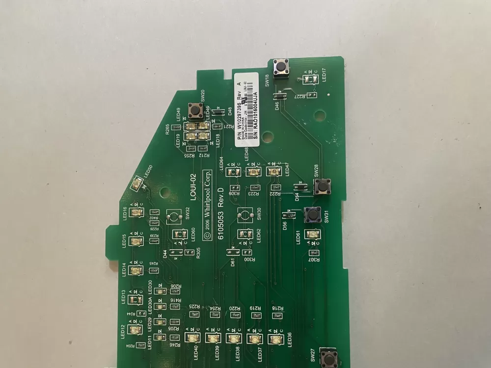 Whirlpool W10297395 Washer Control Board AZ172338 | KM484