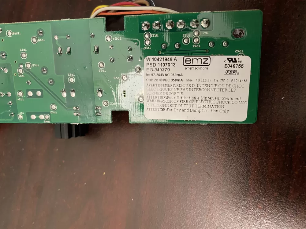 Whirlpool W10306786 Refrigerator LED Inverter Board Box AZ39668 | BK564