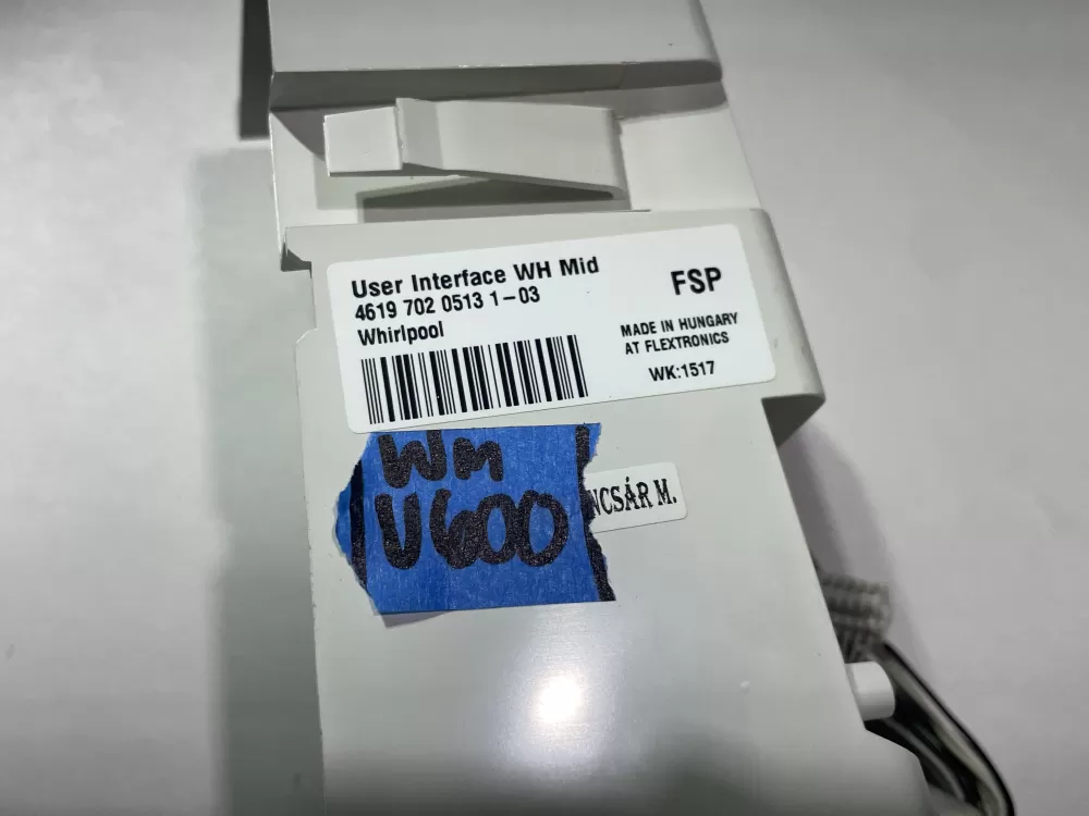 Whirlpool 461970205131 Washer Control Board UI Assembly AZ145564 | Wmv600