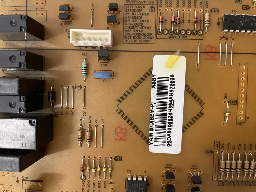 Samsung DA92 00624H Refrigerator Control Board AZ40197 | KM1498