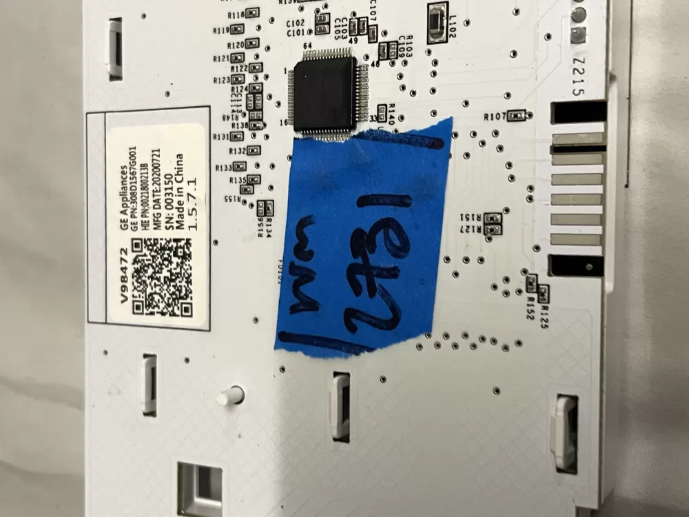 GE dryer user interface control board 308D1567G001 AZ207744 | Wm2371