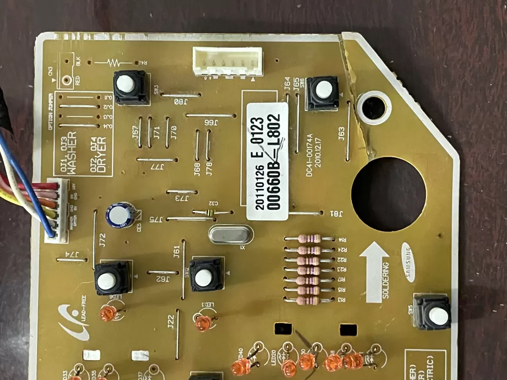 Samsung DC41 00174A Washer Control Board AZ39795 | KM510