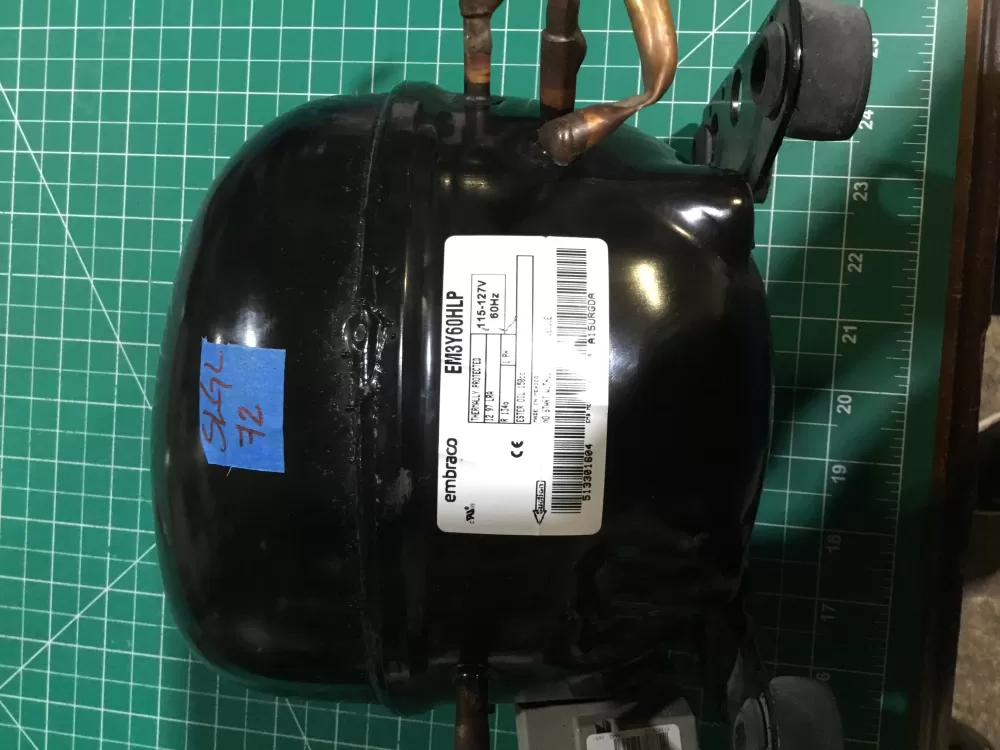 Maytag  Whirlpool  Frigidaire  Kenmore  KitchenAid  Jenn-Air EM3Y60HLP  513301604 Refrigerator Compressor