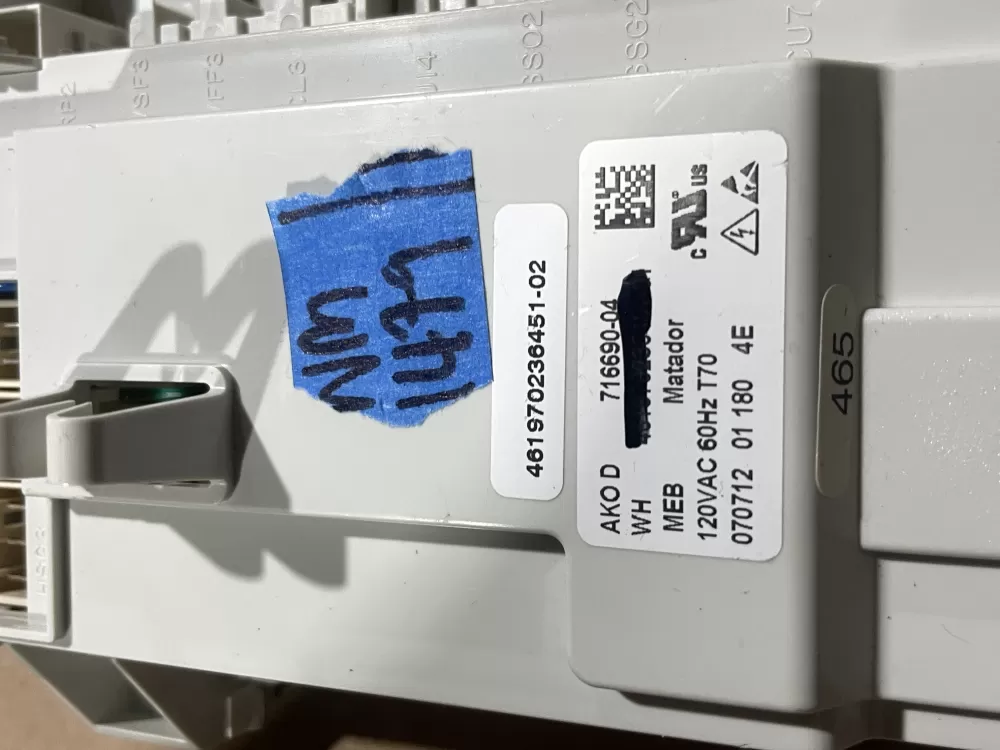 Whirlpool Kenmore 716690 07 Washer Control Board W10156258  AZ69347 | Wm1479