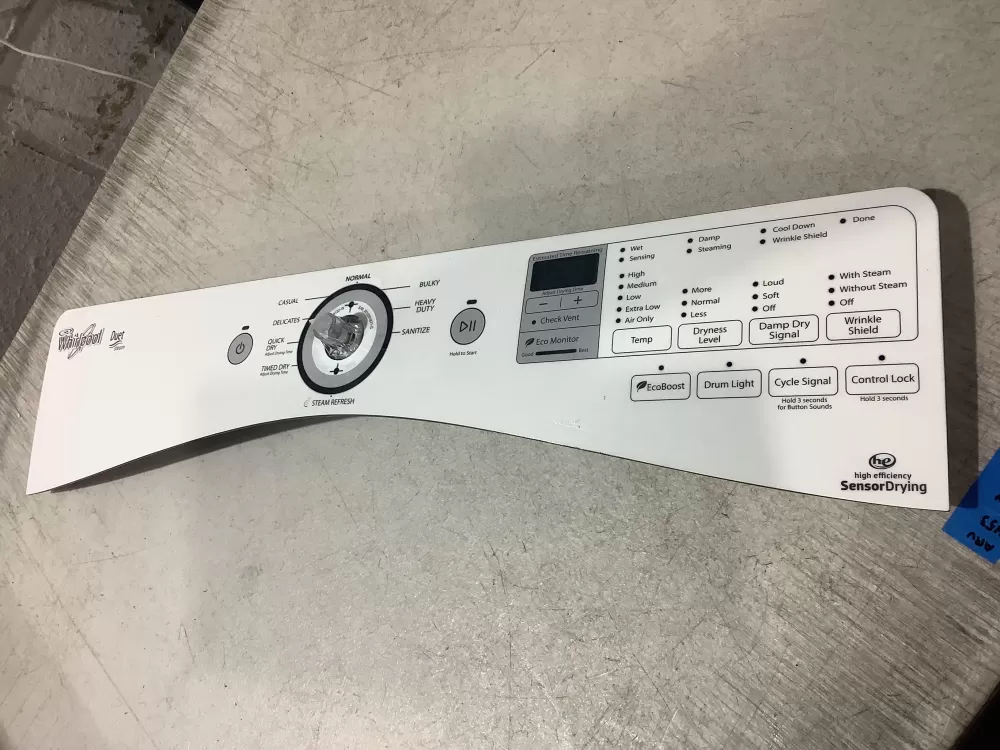 Whirlpool W10800226 W11126011 PS12114442 Dryer Control Panel
