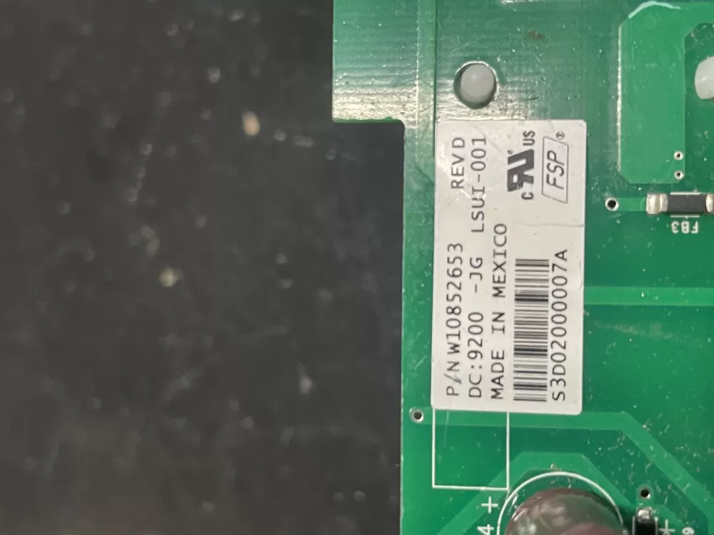Whirlpool W10852653 Washer Control Board LCD Display Interface AZ22690 | WM1223
