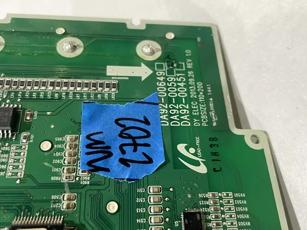 Samsung DA92-00596A Refrigerator Dispenser Control Board AZ183400 | Wm2702