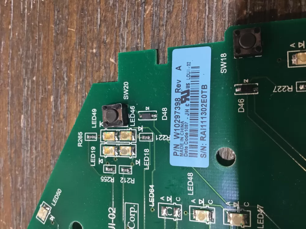 Whirlpool W10298622 W10297398 Washer Control Board AZ52403 | NR1878