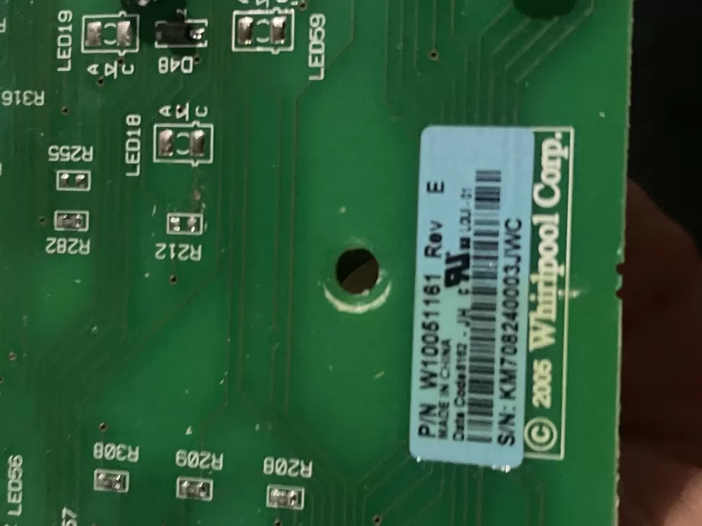 Whirlpool W10051161 Dryer User Interface Control Board AZ24758 | WM437