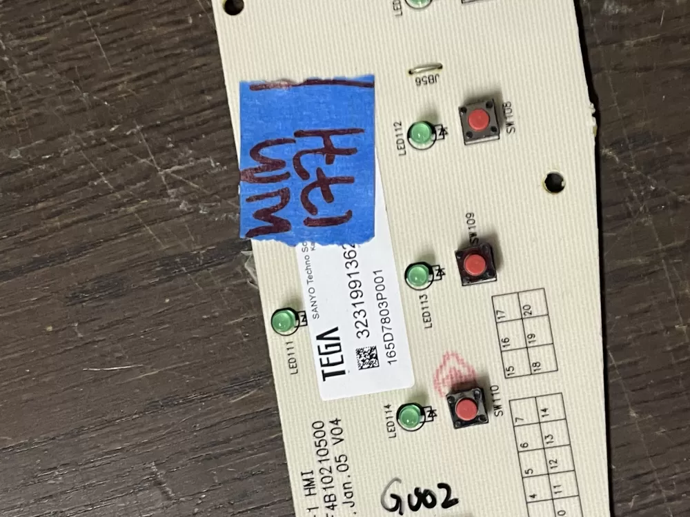 GE 165D7803P001 Dishwasher Control Board AZ45912 | Wm1771