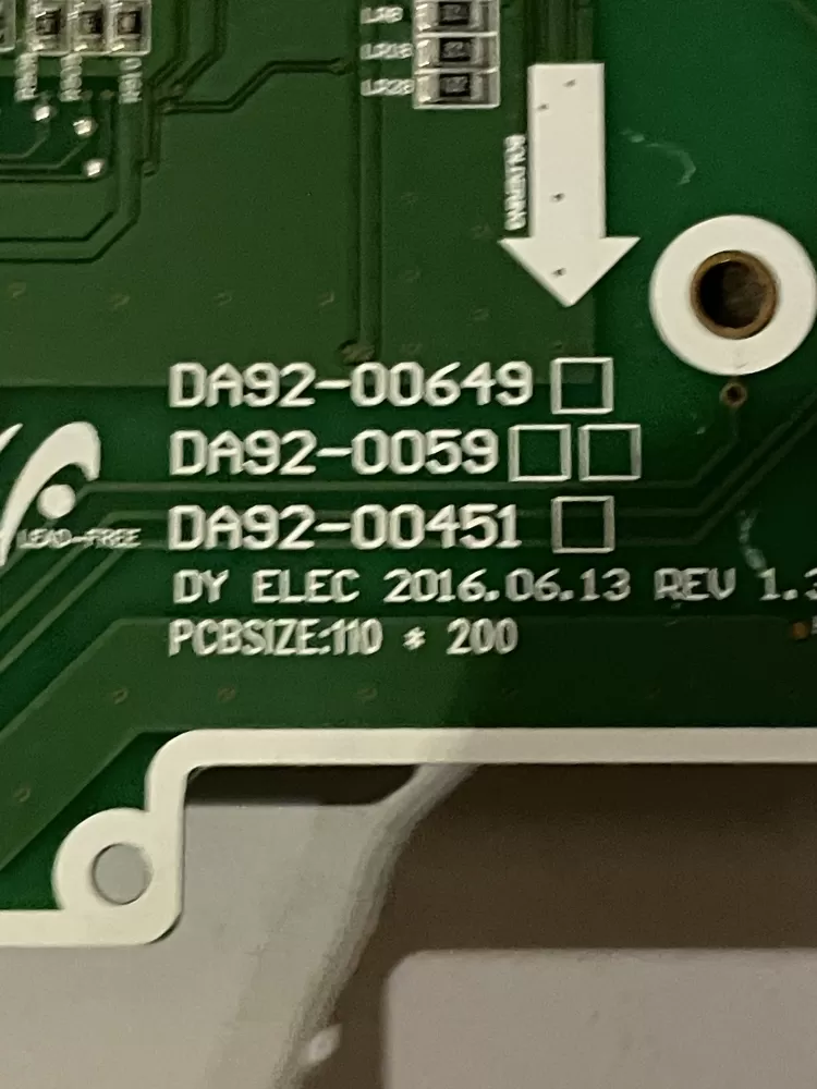 Samsung DA92 00649A Refrigerator Control Board Dispenser AZ31977 | Wm90