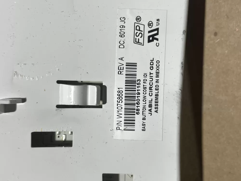 Whirlpool W10758681 Refrigerator Control Board AZ63567 | Wm2075