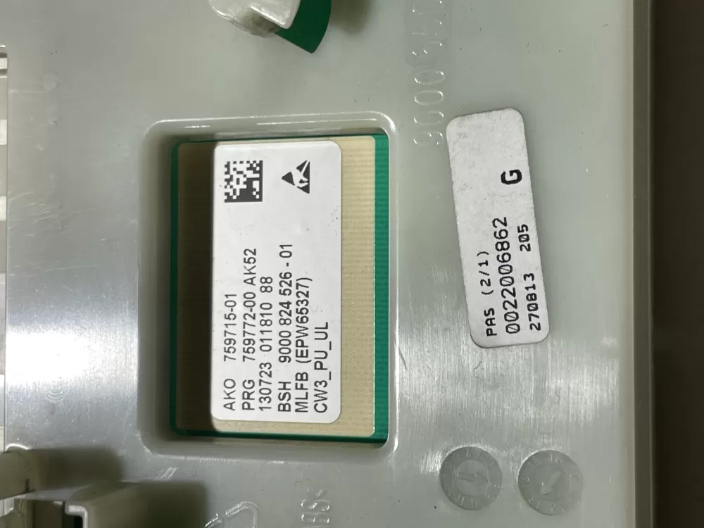 BOSCH 00746870 759715-01 9000824526-01 Washer Control Board AZ115282 | WMV164