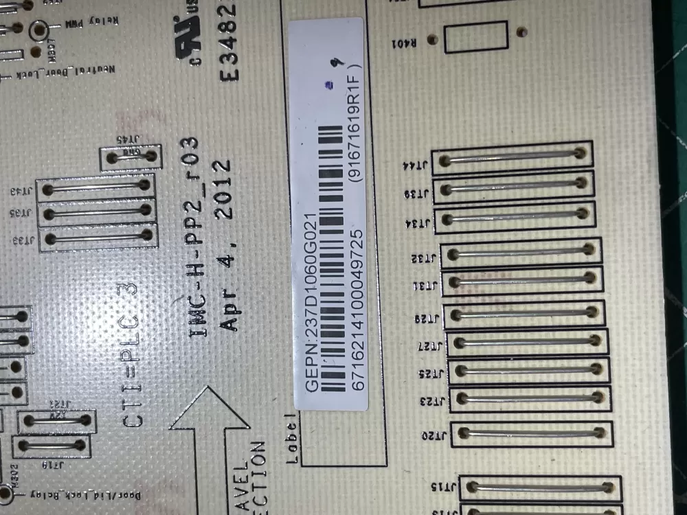 GE 237D1060G021 Washer Control Board AZ196578 | Wmv255
