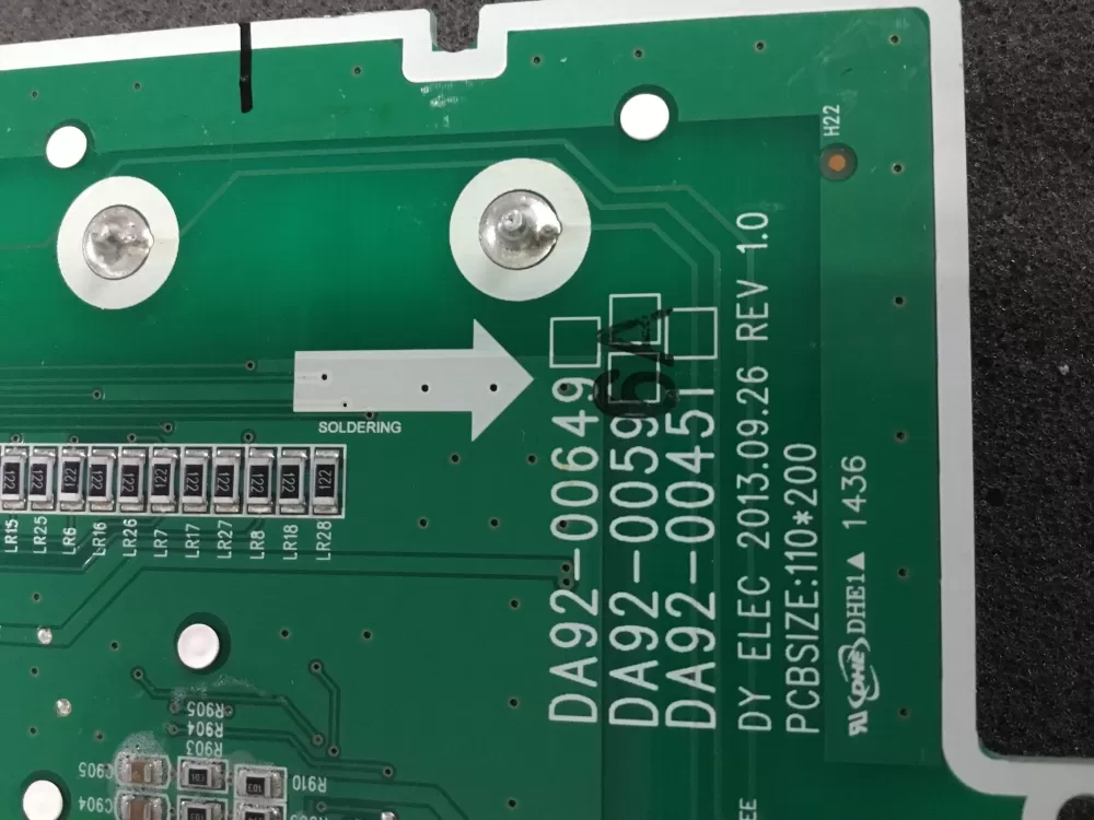 Samsung DA92-00596A Refrigerator Dispenser Control Board AZ81468 | NR953