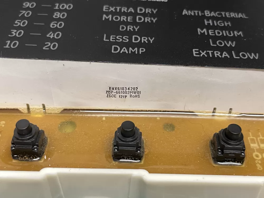 LG EAV61034202 Dryer Control Board AZ203078 | Wmv903